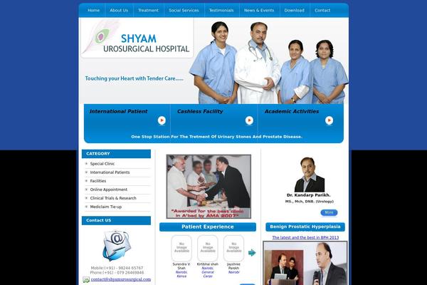 Hospital theme site design template sample
