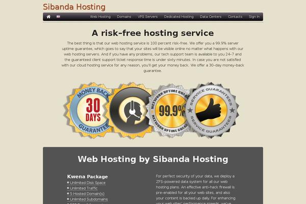 sibandahosting.com site used Simple-honeycomb