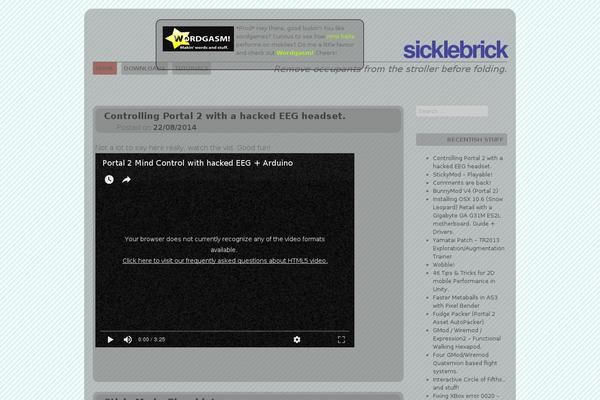 sicklebrick.com site used Sickle