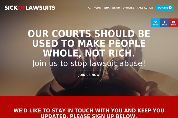 sickoflawsuits.com site used Sol