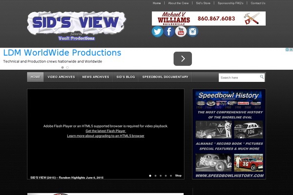 Video theme site design template sample