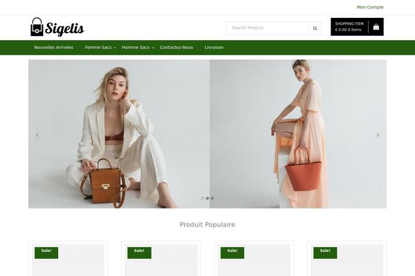 sigelis.com site used Easy Store