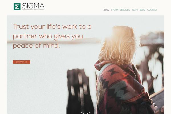 Sigma theme site design template sample