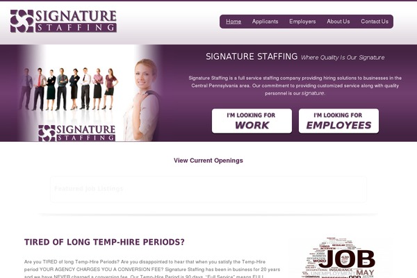 signaturestaffing.net site used Sig