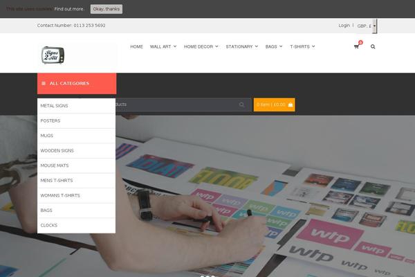 Printshop theme site design template sample