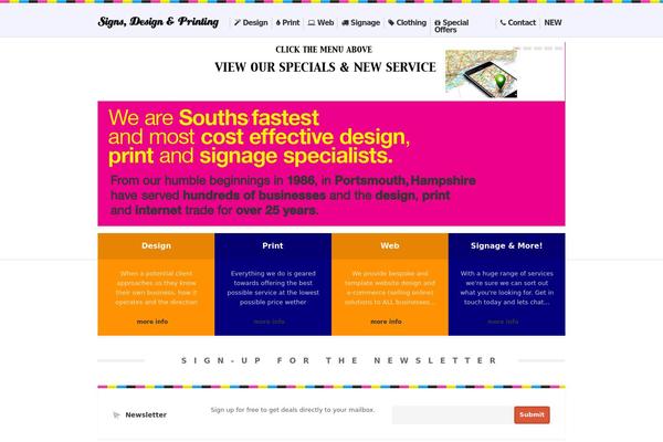 signsanddesign.com site used Tint