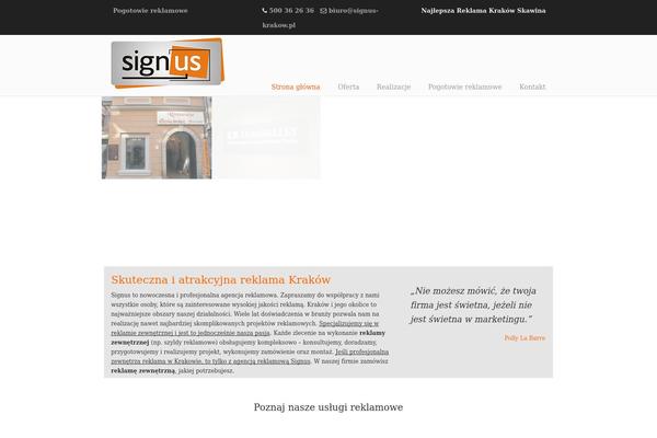 signuskrakow.pl site used uDesign