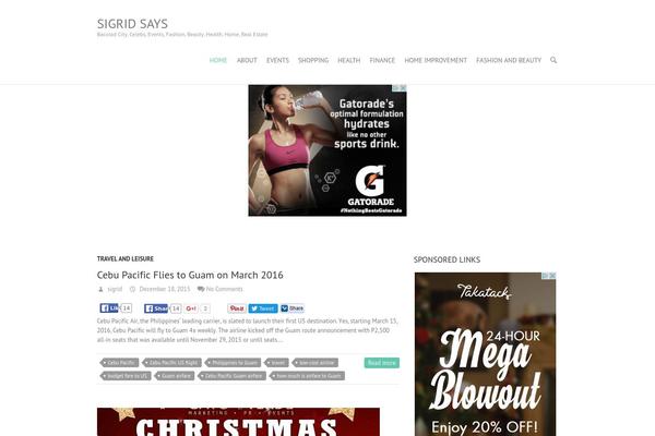Elegant Magazine theme site design template sample