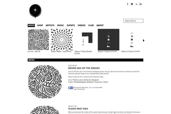 Silence theme site design template sample