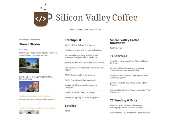 siliconvalley.coffee site used Wp Drudge V2