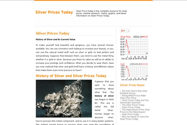 silver-price-today.net site used Belle