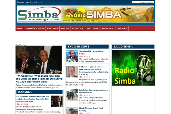 simbanews.com site used Radiosimba