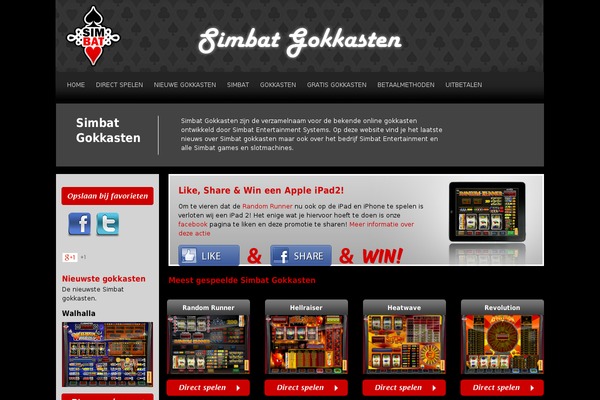 simbatgokkasten.com site used Gokken-theme