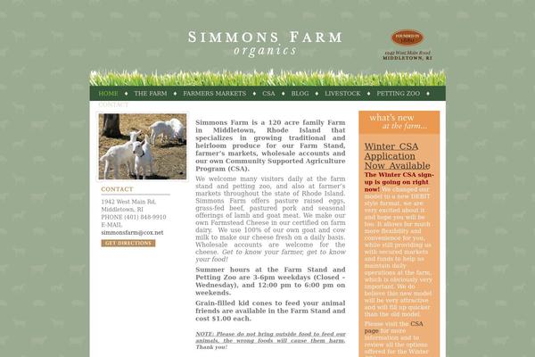 simmonsorganicfarmri.com site used AndyBlue