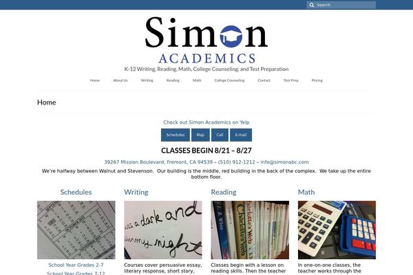 WordPress website example screenshot