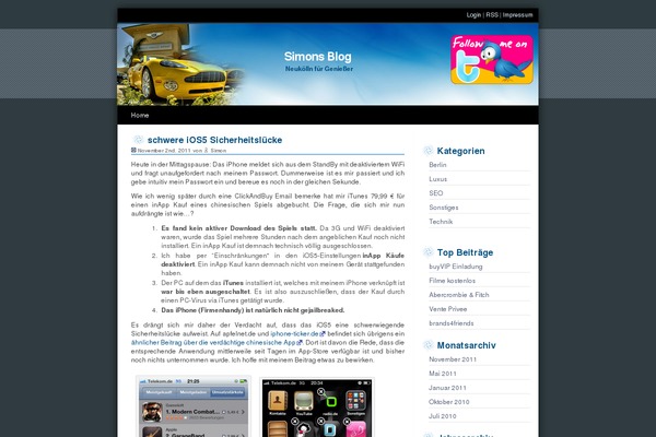 Blueblog_de theme site design template sample