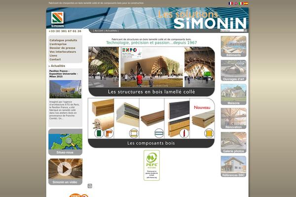 simonin.com site used Simonin-theme-2011
