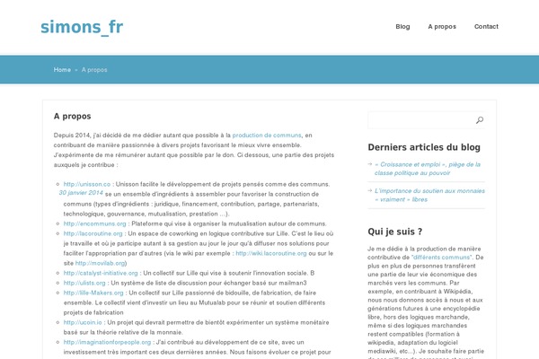 simons.fr site used Great