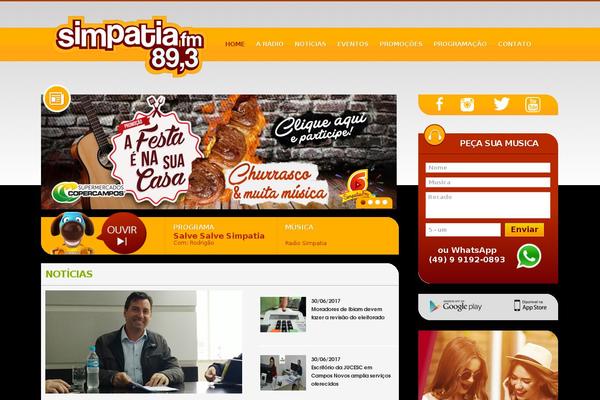 simpatiafm.com.br site used Simpatia