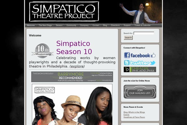 simpaticotheatre.org site used Ulysses
