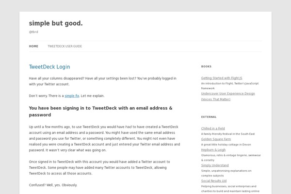 simplebutgood.net site used Resume-x