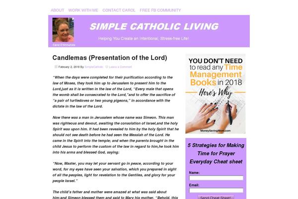 simplecatholicliving.com site used Refine-blog