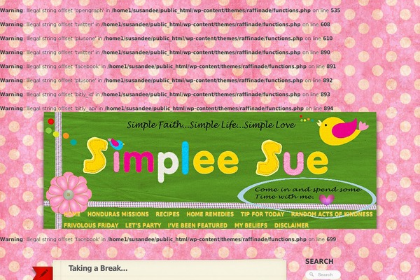 simpleesue.com site used Raffinade