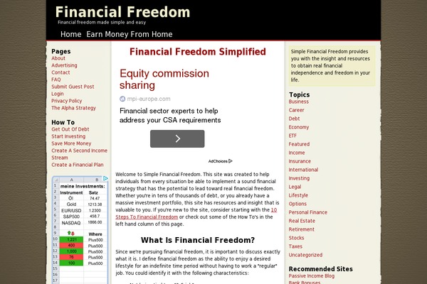 simplefinancialfreedom.com site used 1.5