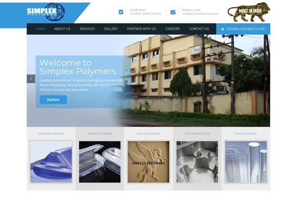 Industrial theme site design template sample