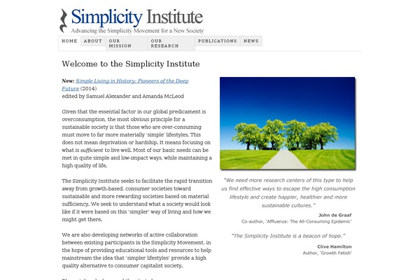 simplicityinstitute.org site used Wp-clearphoto101