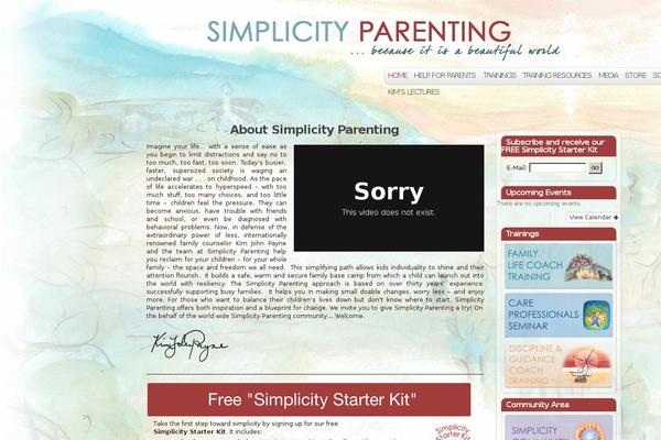 simplicityparenting.com site used Simplicitytheme
