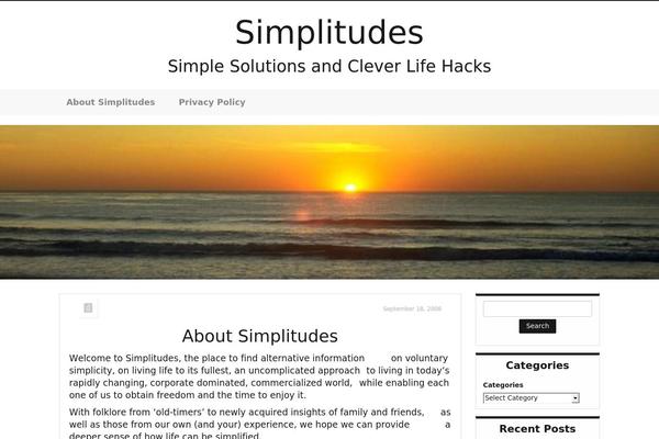 simplitudes.com site used Just Content