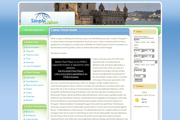 simplylisbon.org site used Simplytravel