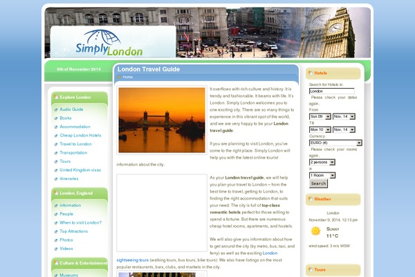 simplylondon.org.uk site used Simplytravel