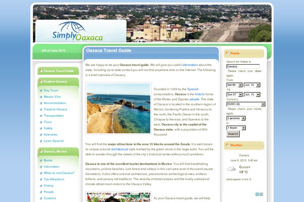 simplyoaxaca.org site used Simplytravel