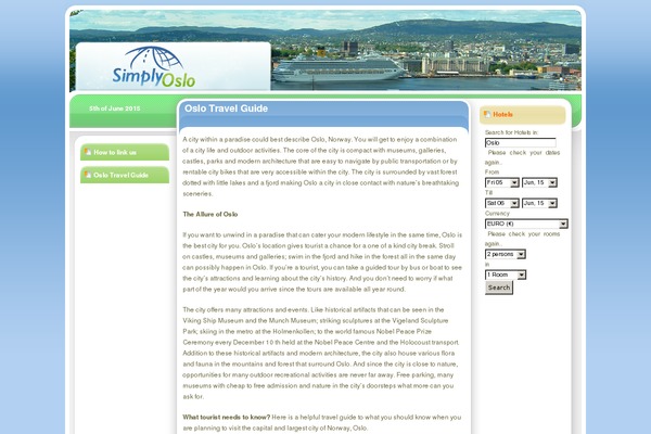 simplyoslo.org site used Simplytravel