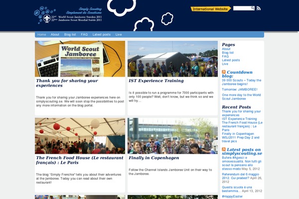 simplyscouting.se site used Swedish