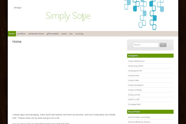 simplysofie.com site used multi-color