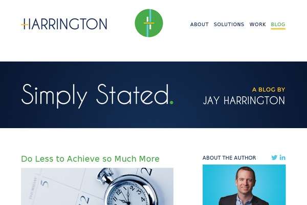 simplystatedblog.com site used Harrington