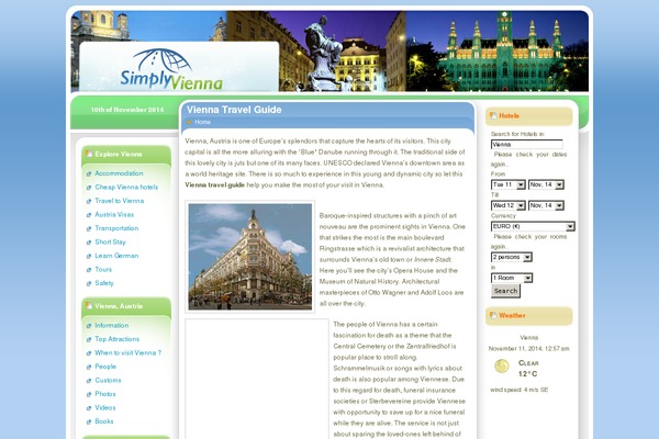 simplyvienna.org site used Simplytravel