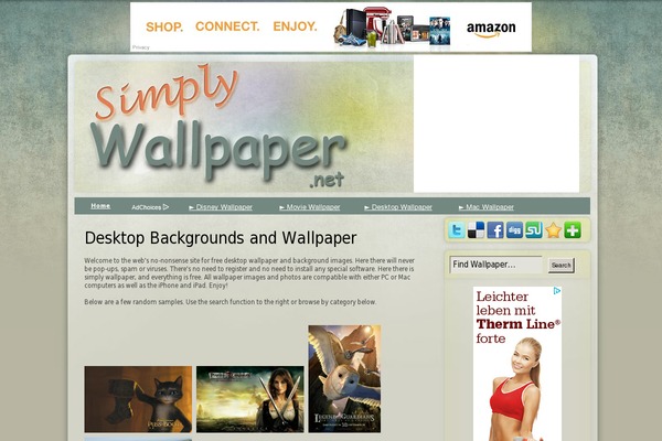 simplywallpaper.net site used Splatter