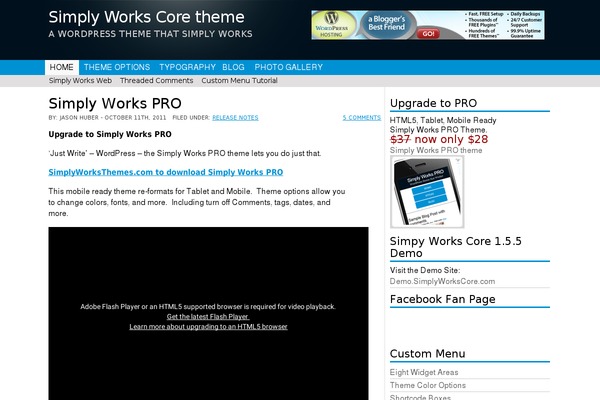 Simply Works Core theme site design template sample