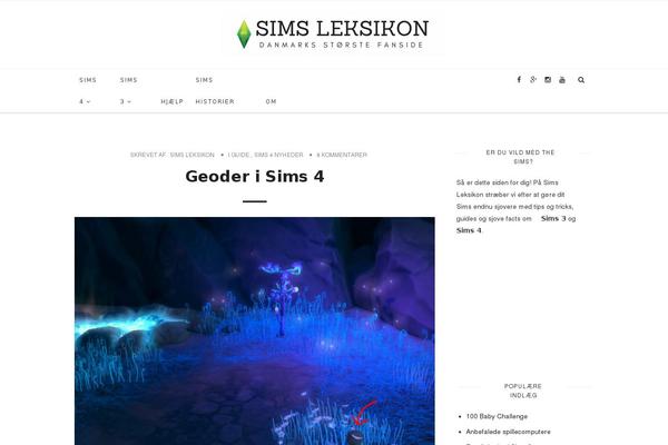 simsleksikon.dk site used Sims-leksikon