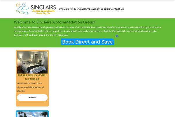 sinclairs.com.au site used Webositez
