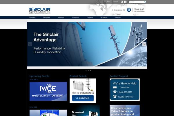 sinclairtechnologies.com site used Norsat