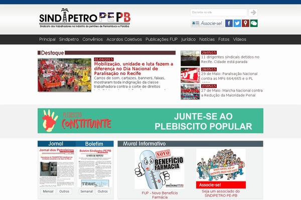 sindipetropepb.com.br site used Sindipetro