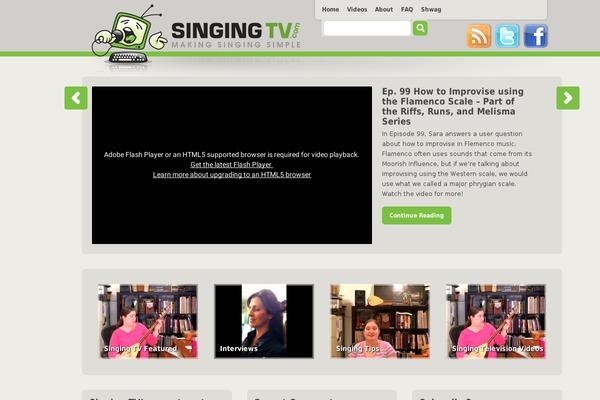 singingtv.com site used Vidley