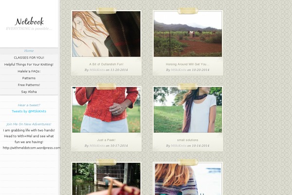 singlehandedknits.com site used Notebook