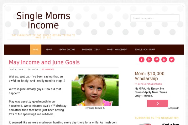 singlemomsincome.com site used Pretty-fabulous