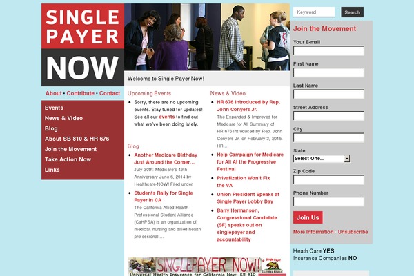 singlepayernow.net site used Spn